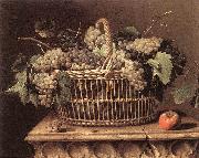 DUPUYS, Pierre Basket of Grapes dfg oil painting artist